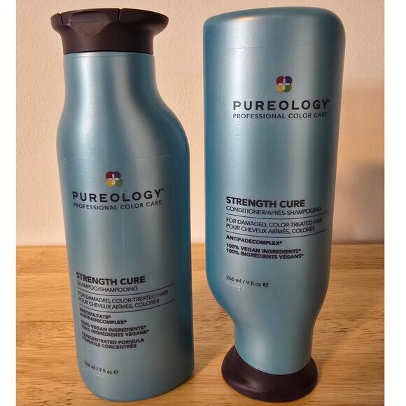 Pureology Strength Cure Shampoo & Conditioner 9oz Duo Color Safe - Picture 1 of 2